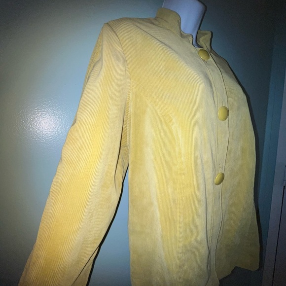 Requirements Jacket Corduroy Large Lime Green Bottom Button Loose - Picture 7 of 13